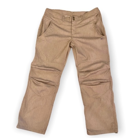 Nike 35 x 30 Sz Lg Fit Dry Active Pants, Brown,  Walking Hiking Golf, Flex Knees - Picture 1 of 8